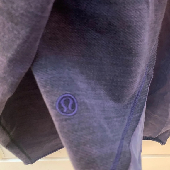 Lululemon Heathered Purple Cropped Hoodie High Low Hem Tencel Lyocell 6 - Picture 5 of 9